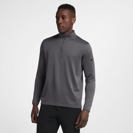 Nike Dri-FIT Half-Zip | Dark Grey / Anthracite / Black - Click Image to Close