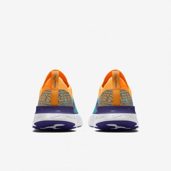 Nike React Infinity Run Flyknit By You | Blue Orbit / Laser Orange - Click Image to Close