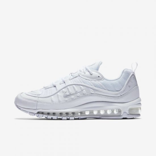 Nike Air Max 98 | White / Black / Reflect Silver / Pure Platinum - Click Image to Close