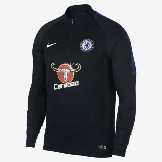 Chelsea FC Dri-FIT Squad Drill | Black / Black / Rush Blue / White - Click Image to Close