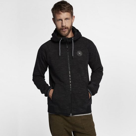 Hurley Phantom Motion Zip Up | Black Heather - Click Image to Close