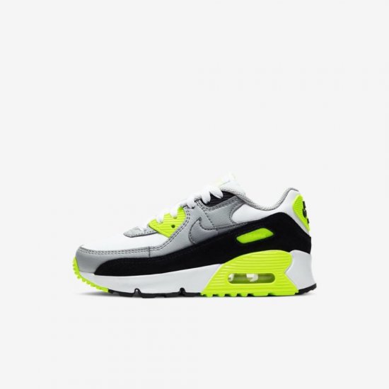 Nike Air Max 90 | White / Light Smoke Grey / Volt / Particle Grey - Click Image to Close