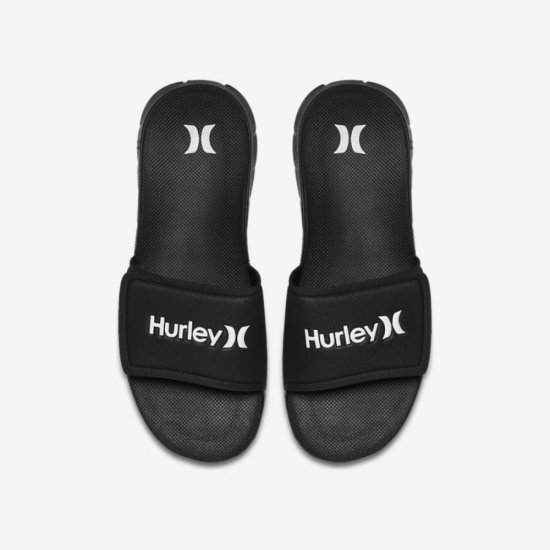 Hurley Fusion Slide | Black / White - Click Image to Close