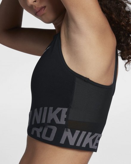 Nike Pro Cropped | Black / Black / White - Click Image to Close