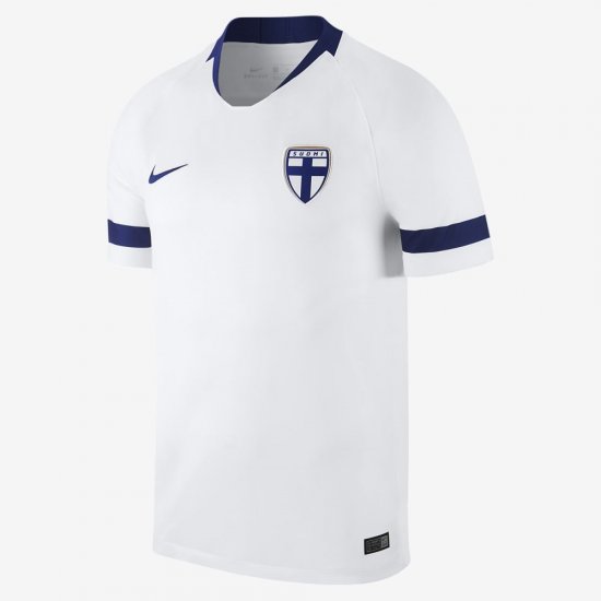 2018 Finland Stadium Home | White / Deep Royal Blue - Click Image to Close