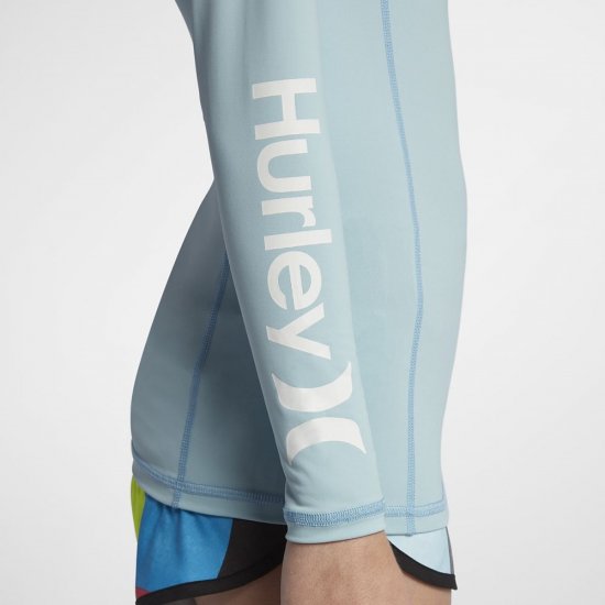 Hurley One And Only Rashguard | Ocean Bliss / White - Click Image to Close