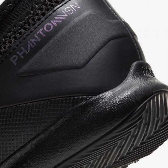 Nike Jr. Phantom Vision 2 Academy Dynamic Fit IC | Black / Black - Click Image to Close