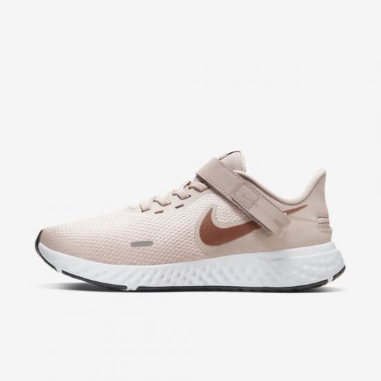 Nike Revolution 5 FlyEase | Barely Rose / Stone Mauve / Black / Metallic Red Bronze - Click Image to Close