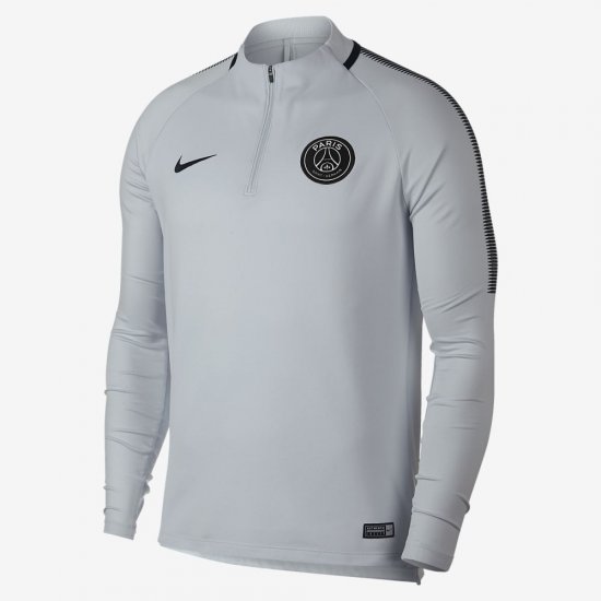 Paris Saint-Germain Dri-FIT Squad Drill | Pure Platinum / Black / Black - Click Image to Close