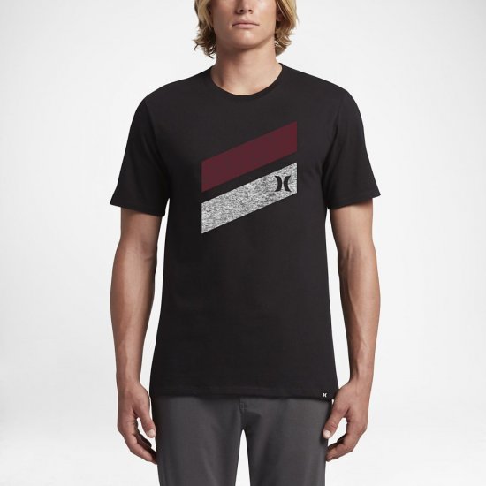 Hurley Icon Slash Push Through | Black / Gym Red - Click Image to Close