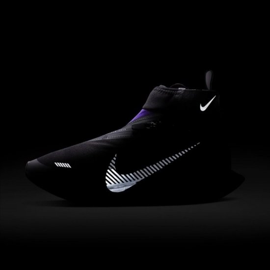 Nike Zoom Pegasus Turbo Shield | Black / Voltage Purple / Metallic Silver - Click Image to Close