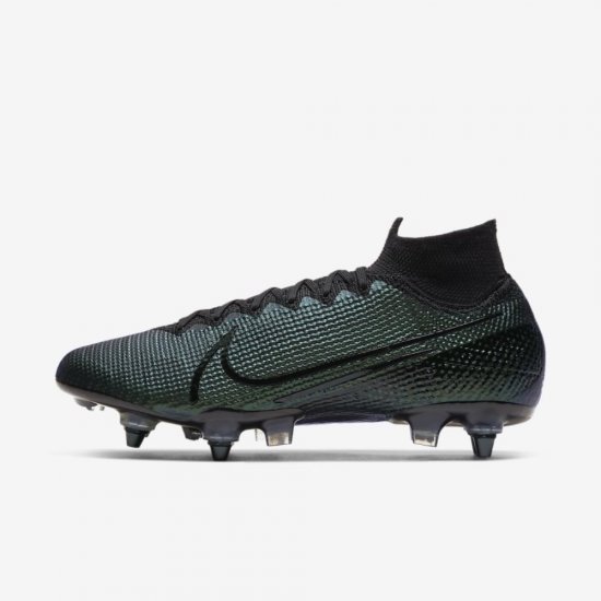 Nike Mercurial Superfly 7 Elite SG-PRO Anti-Clog Traction | Black / Black - Click Image to Close