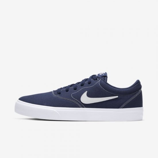 Nike SB Charge Canvas | Midnight Navy / Midnight Navy / Black / White - Click Image to Close