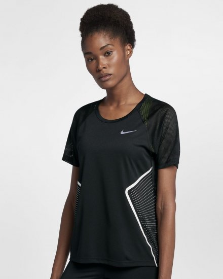 Nike Dri-FIT Miler | Black / White - Click Image to Close