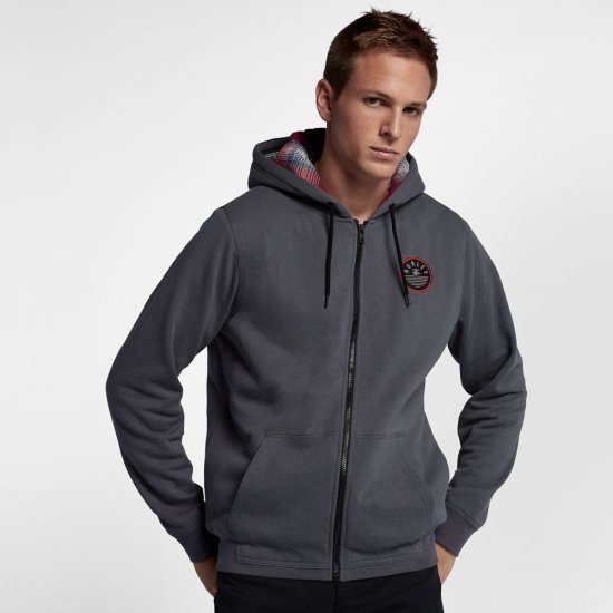 Hurley Beach Club 999 Zip | Dark Grey - Click Image to Close