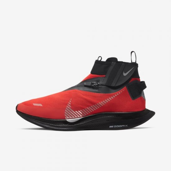 Nike Zoom Pegasus Turbo Shield | Habanero Red / Black / Metallic Silver - Click Image to Close