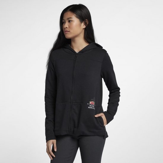 Hurley Split Zip Fleece | Black - Click Image to Close