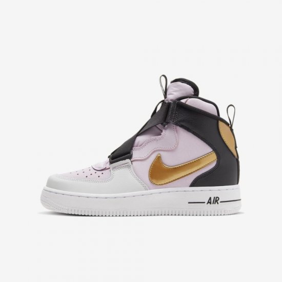 Nike Air Force 1 Highness | Iced Lilac / Black / Photon Dust / Metallic Gold - Click Image to Close