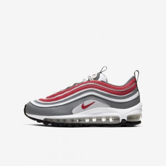 Nike Air Max 97 | Smoke Grey / White / Grey Fog / University Red - Click Image to Close