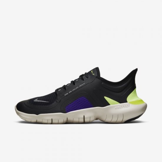 Nike Free RN 5.0 Shield | Black / Voltage Purple / Metallic Silver - Click Image to Close