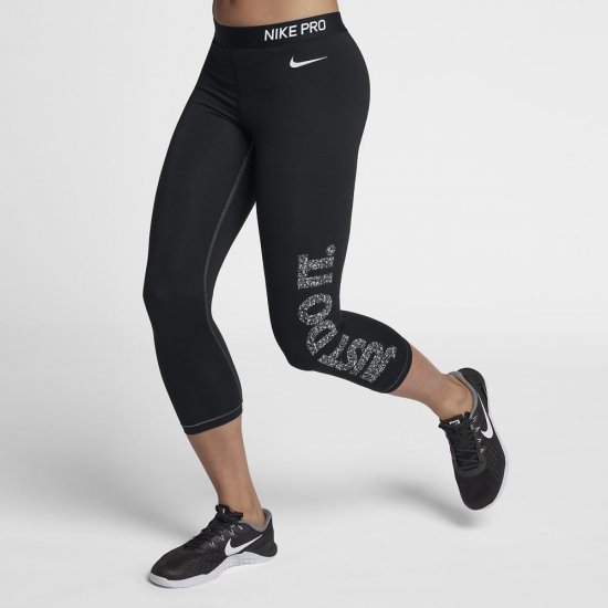 Nike Pro | Black / White - Click Image to Close