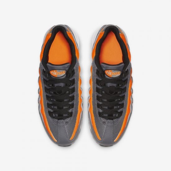 Nike Air Max 95 | Dark Grey / Black / Wolf Grey / Total Orange - Click Image to Close