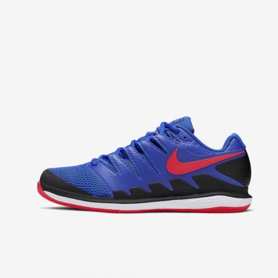 NikeCourt Air Zoom Vapor X | Racer Blue / Black / White / Bright Crimson - Click Image to Close