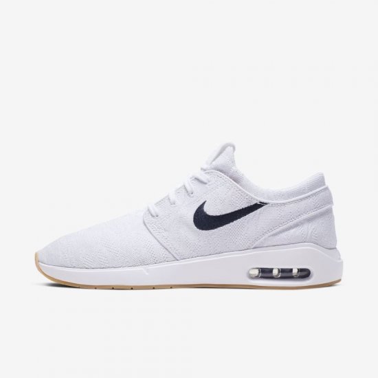 Nike SB Air Max Stefan Janoski 2 | White / Celestial Gold / Gum Light Brown / Obsidian - Click Image to Close