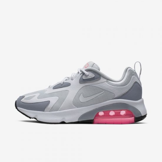 Nike Air Max 200 | Pure Platinum / Cool Grey / Sunset Pulse / White - Click Image to Close