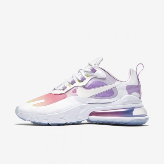 Nike Air Max 270 React | Multi-Colour / White / Metallic Gold / White - Click Image to Close