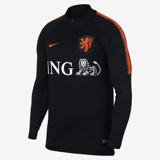 Netherlands Dri-FIT Squad Drill | Black / Black / Safety Orange / Safety Orange - Click Image to Close