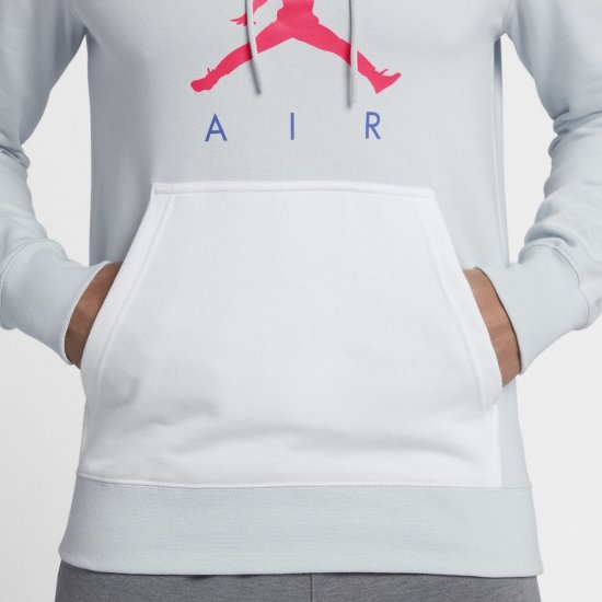 Jordan Jumpman Air Fleece | Pure Platinum / White / Racer Pink - Click Image to Close