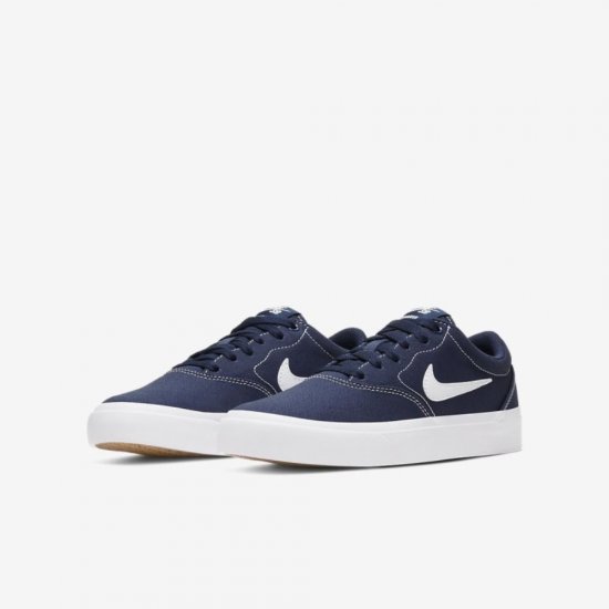 Nike SB Charge Canvas | Midnight Navy / White - Click Image to Close