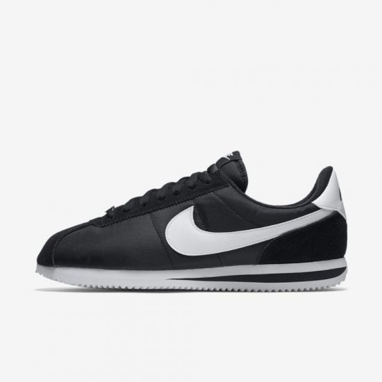 Nike Cortez Basic Nylon | Black / Metallic Silver / White - Click Image to Close