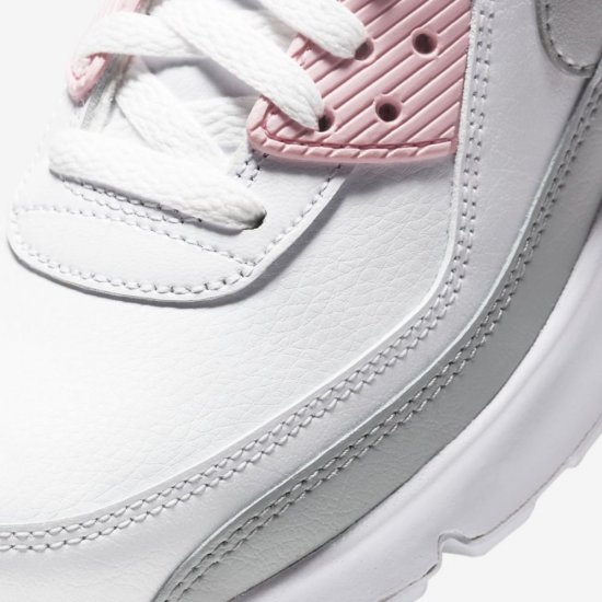 Nike Air Max 90 LTR | Light Smoke Grey / White / Pink / Metallic Silver - Click Image to Close