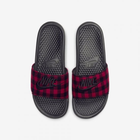 Nike Benassi JDI SE | Black / University Red / Black - Click Image to Close