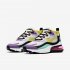 Nike Air Max 270 React (Geometric Abstract) | White / Black / Bright Violet / Dynamic Yellow