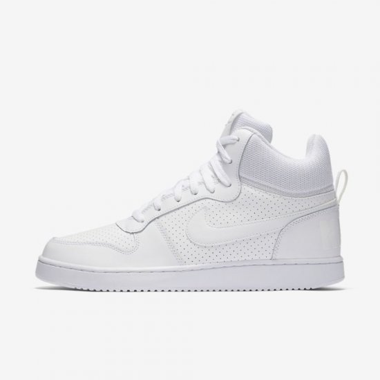 NikeCourt Borough Mid | White / White / White - Click Image to Close