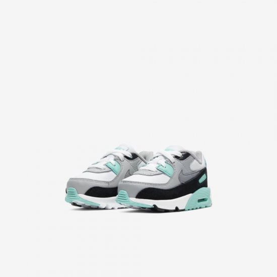 Nike Air Max 90 | White / Light Smoke Grey / Hyper Turquoise / Particle Grey - Click Image to Close