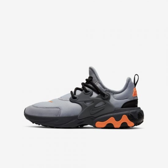 Nike React Presto | Wolf Grey / Dark Grey / Black / Total Orange - Click Image to Close