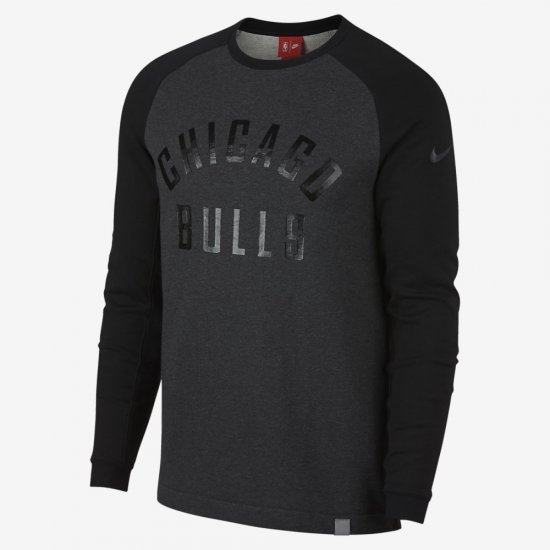 Chicago Bulls Nike Modern | Black Heather / Black - Click Image to Close