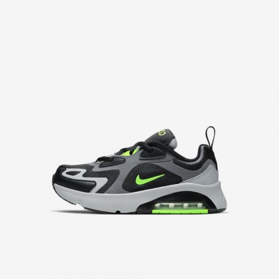 Nike Air Max 200 | Dark Grey / Black / Wolf Grey / Electric Green - Click Image to Close