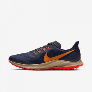 Nike Air Zoom Pegasus 36 Trail | Obsidian / Black / Laser Crimson / Magma Orange