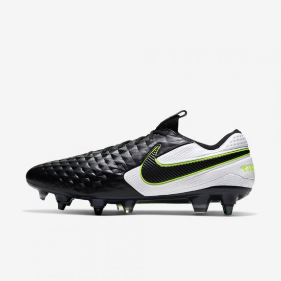 Nike Tiempo Legend 8 Elite SG-PRO Anti-Clog Traction | Black / White / Black - Click Image to Close