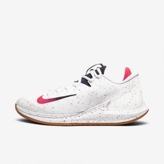 NikeCourt Air Zoom Zero | White / Gridiron / Wheat / Laser Crimson - Click Image to Close
