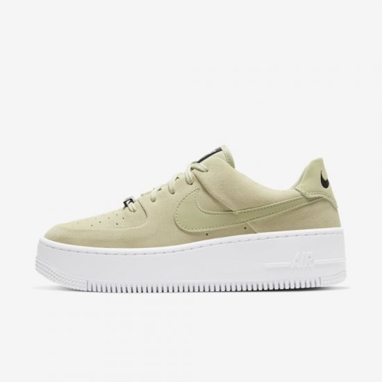 Nike Air Force 1 Sage Low | Olive Aura / White / Black / Olive Aura - Click Image to Close