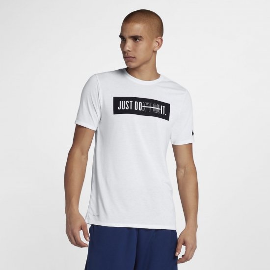 Nike Dri-FIT "Just Don't Quit" | White / Black - Click Image to Close