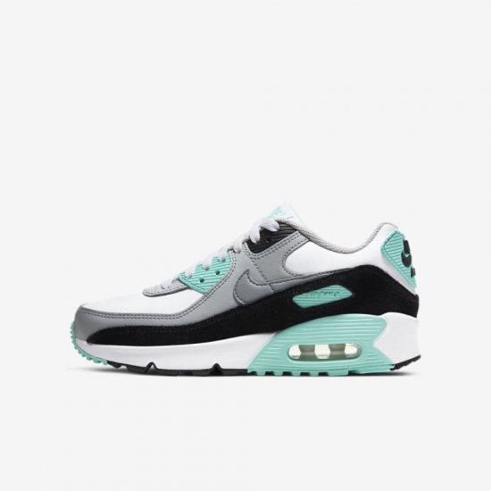 Nike Air Max 90 LTR | White / Light Smoke Grey / Hyper Turquoise / Particle Grey - Click Image to Close