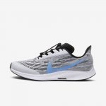 Nike Pegasus 36 FlyEase (Extra Wide) | White / Black / Pure Platinum / University Blue