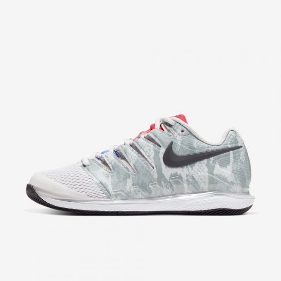 NikeCourt Air Zoom Vapor X | Platinum Tint / Laser Crimson / Royal Pulse / Thunder Grey - Click Image to Close